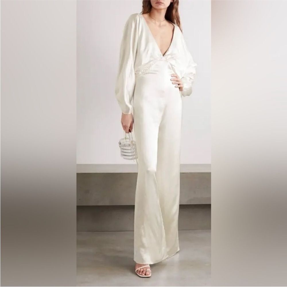 Vanessa Cocchiaro elegant White Long Sleeve jumpsuit, US4